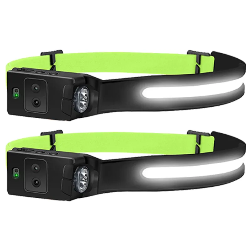 1200 Lumens 230° Wide Beam Headlamp LED With Motion Sensor For Runners