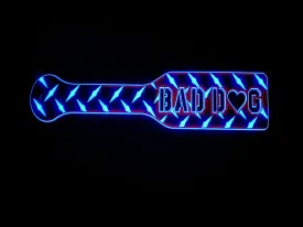 3D Printed Spanking Paddle BAD DOG Red and Glow in the Dark