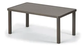 Aluminum Slat Top 24" x 42" Coffee Table