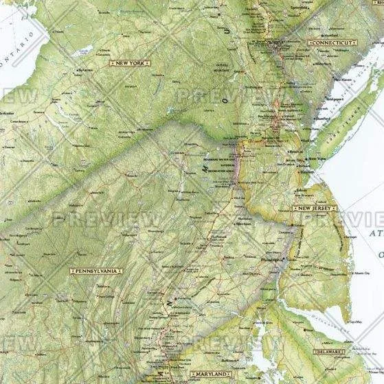 Appalachian Trail Wall Map by National Geographic (2014)