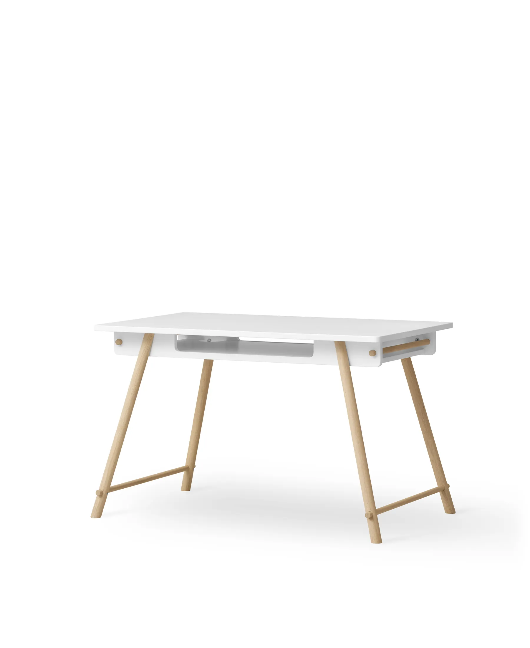 Camp junior desk, adjustable, white/oak