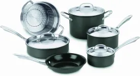 Cuisinart GG-10 GreenGourmet Hard-Anodized Nonstick 10-Piece Cookware Set