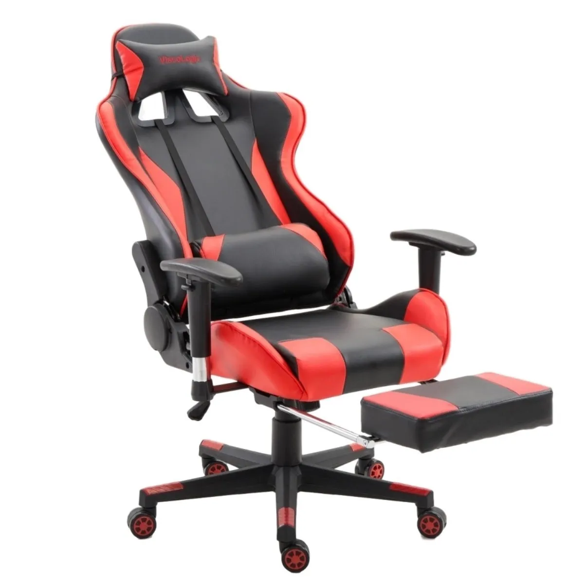 FOOTREST SERIES/ 9026 GAMING CHAIR (BLACK & RED)