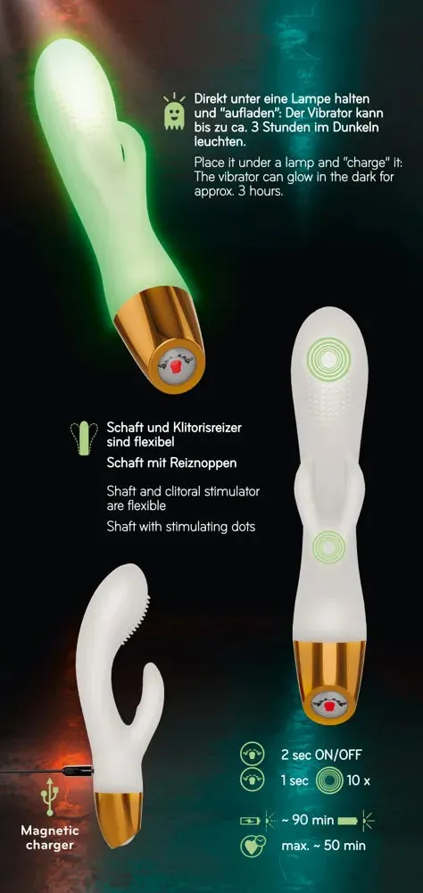 Glow in the Dark Rabbit Dual Stimulator Vibrator