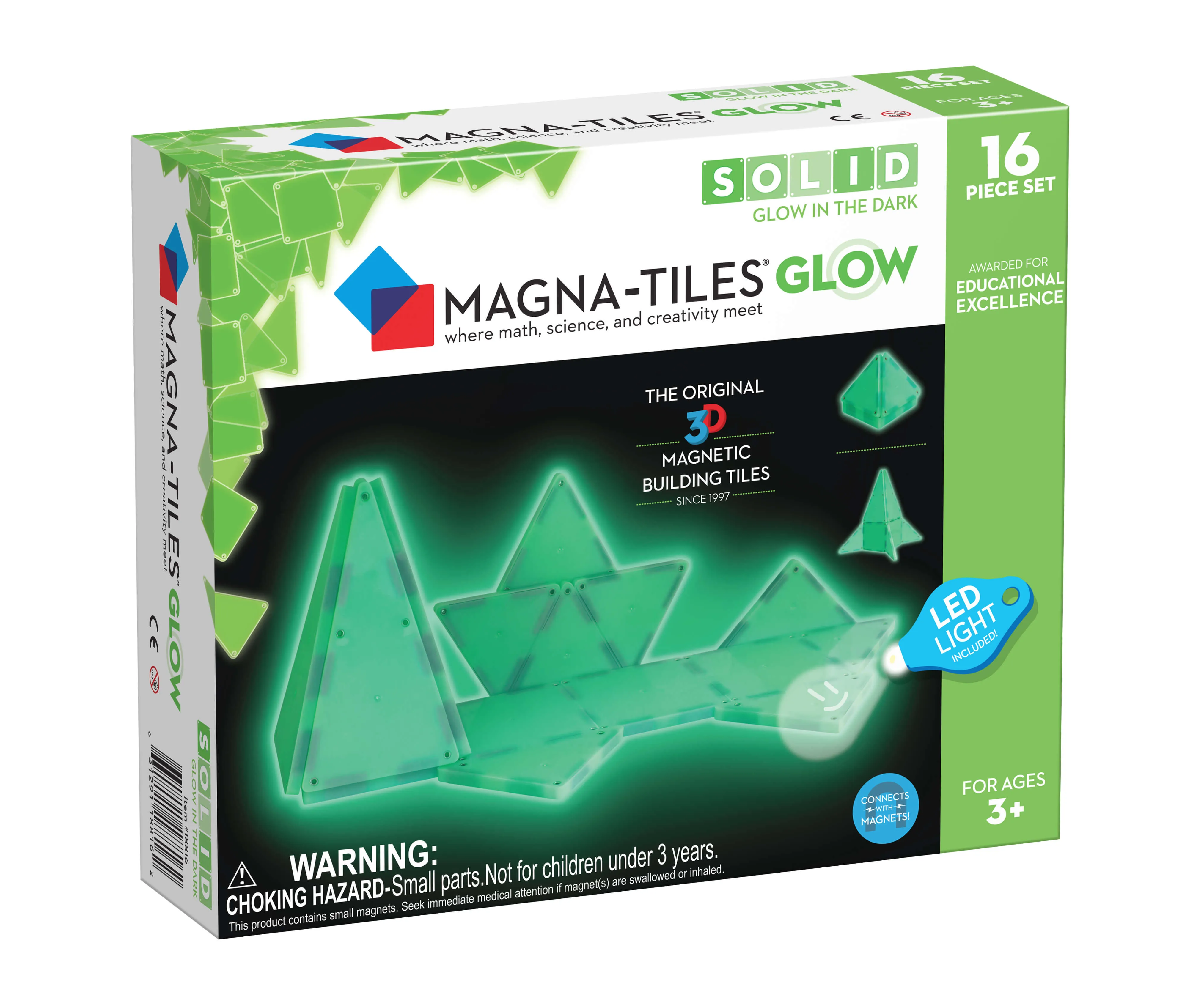 Glow Magna-Tiles | 16 pc