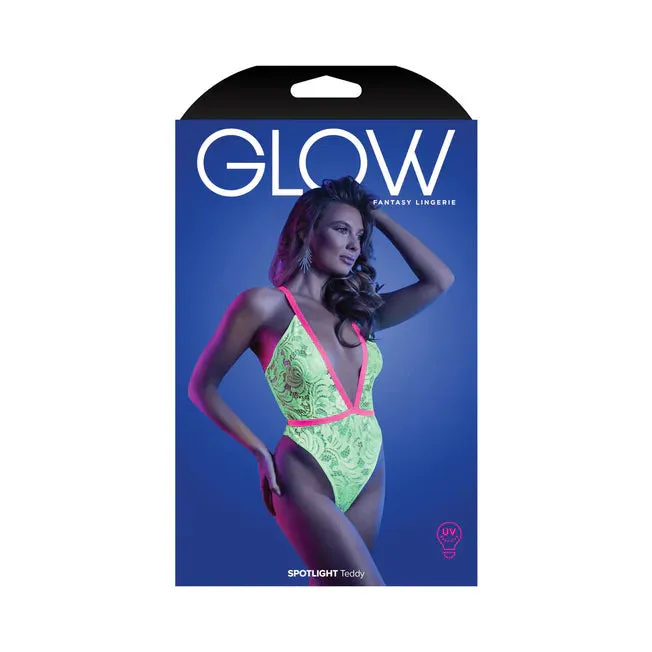 Glow Spotlight Teddy Neon Green  - All Sizes