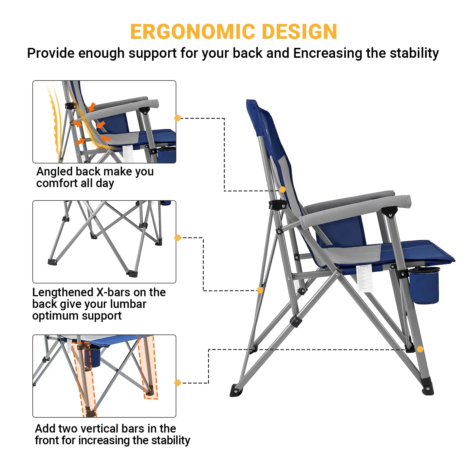 KingCamp Folding Lightweight Camping Chair