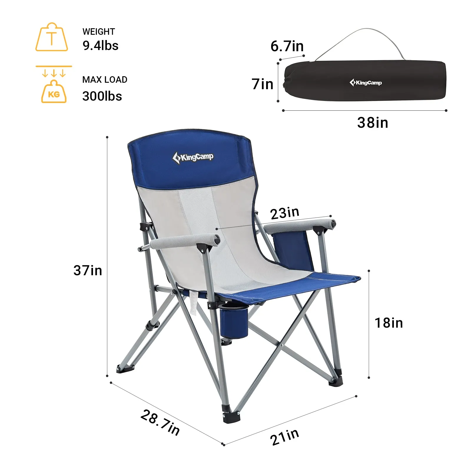 KingCamp Folding Lightweight Camping Chair