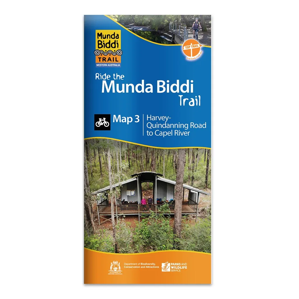 Munda Biddi Trail Map 3 - Harvey-Quindanning Road to Capel River