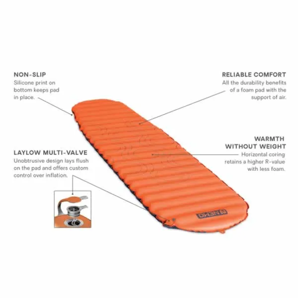 Nemo Flyer Self-Inflating Camp/Hike Sleeping Mat / Pad: Long Wide