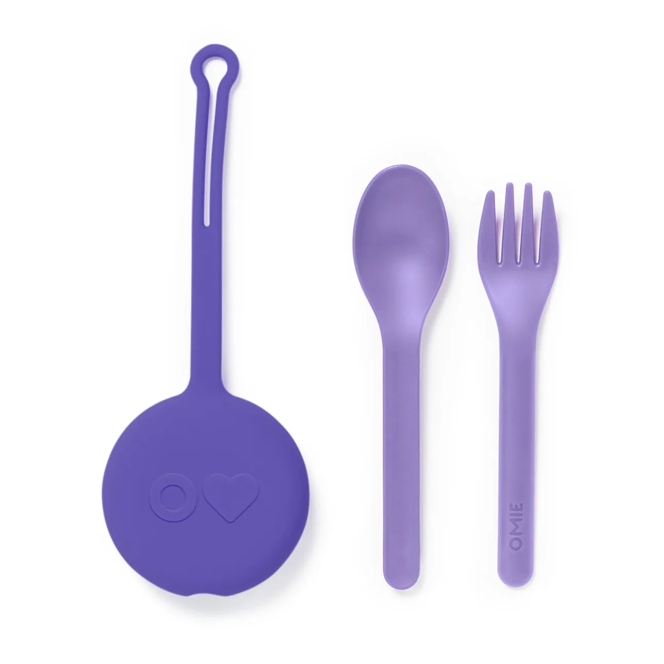 OmiePod Kids Utensils Set with Case ~ Lilac