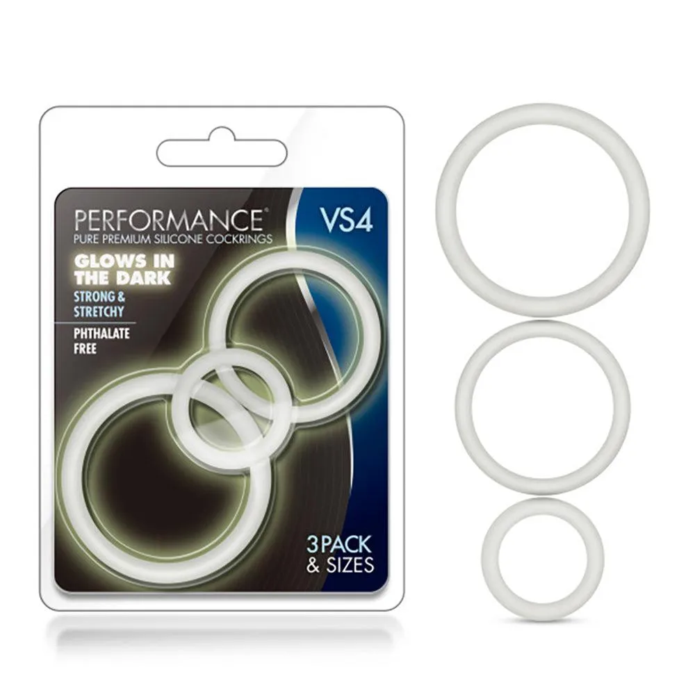 Performance - Vs4 Pure Premium Silicone Cockring Set - White