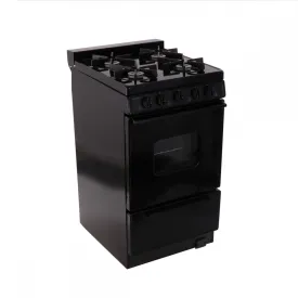 Premier 20" Battery Spark Off-Grid Sealed Gas Range- Black