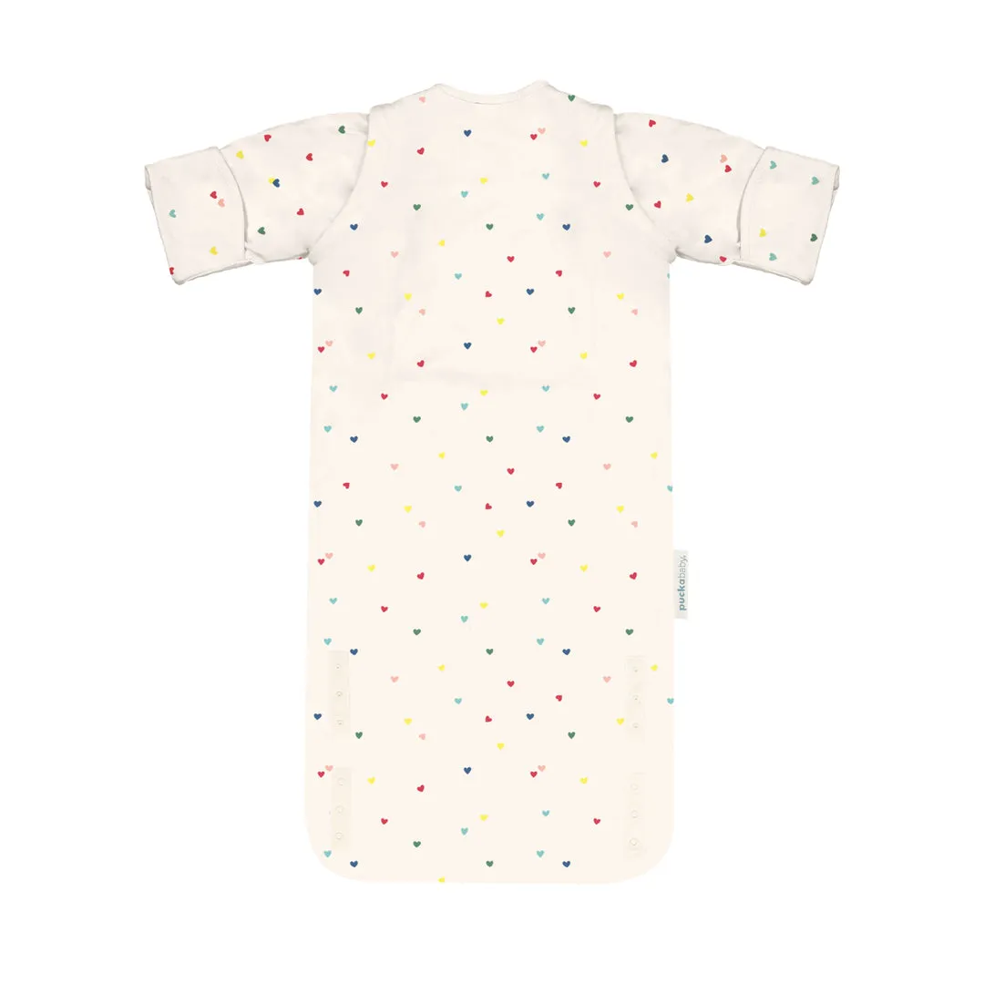 Puckababy Sleeping bag The Bag Newborn <6M | 70cm - Cotton | Hearts Confetti