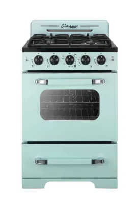 Unique 24 in. Classic Retro Convection Gas Range