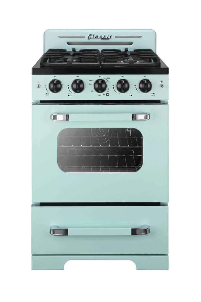 Unique 24 in. Classic Retro Convection Gas Range