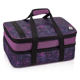 Vp Home Double Casserole Insulated Travel Carry Bag (Black And White Flower)