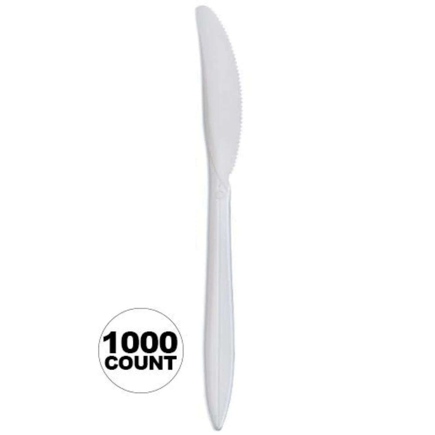 *WHOLESALE* Disposable - Medium Weight - White - Knives | 1000 ct.